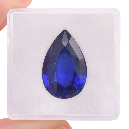 10.15 Carat Blue SRI LANKAN Pear Sapphire GRS