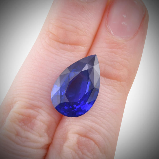 10.15 Carat Blue SRI LANKAN Pear Sapphire GRS