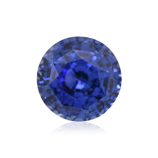 7,59 Karat Blauer runder SRI LANKAN Saphir CD