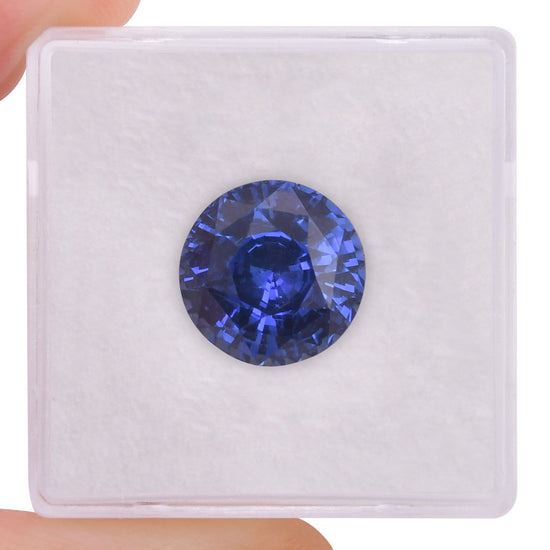 7.59 Carat Blue SRI LANKAN Round Sapphire CD
