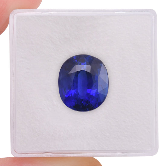 6.11 Carat Blue SRI LANKAN Cushion Sapphire CD