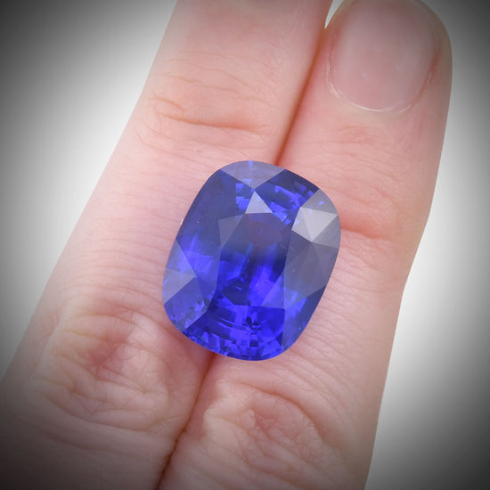 19.38 Carat Blue SRI LANKAN Cushion Sapphire GRS