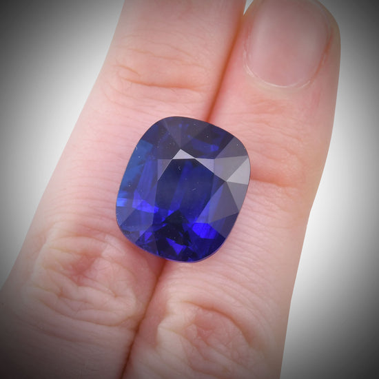 17.17 Carat Blue SRI LANKAN Cushion Sapphire CD