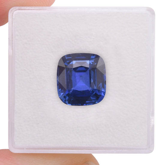 5.04 Carat Blue SRI LANKAN Cushion Sapphire CD