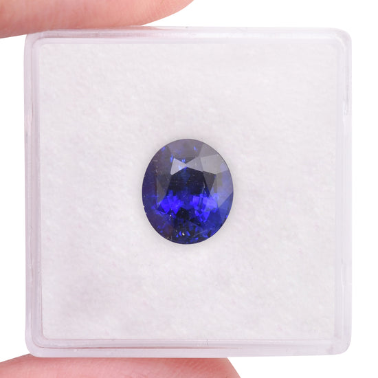 3.54 Carat Blue  Oval Sapphire CD