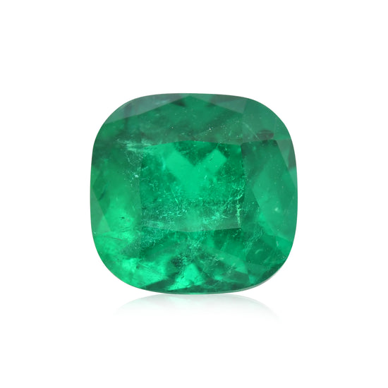 3.00 Carat Green COLOMBIAN Cushion Emerald GUBELIN