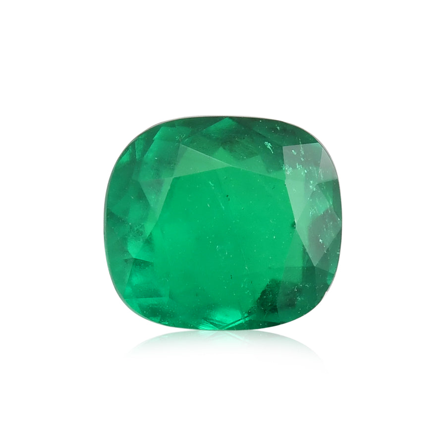 4.55 Carat Green COLOMBIAN Cushion Emerald GRS