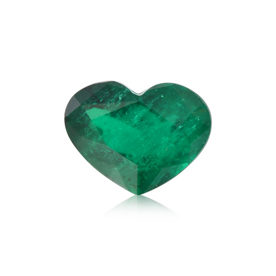 6.04 Carat Green COLOMBIAN Heart Emerald CD