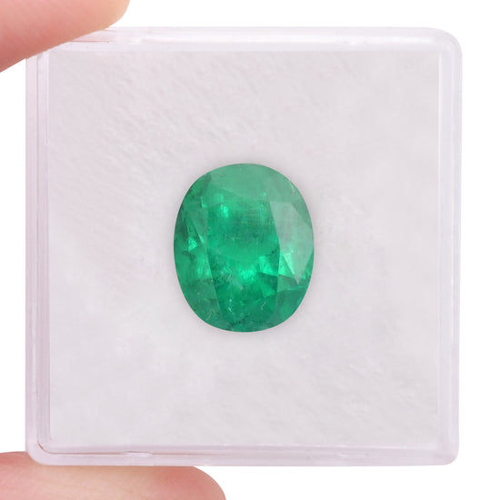 5.03 Carat Green COLOMBIAN Oval Emerald CD