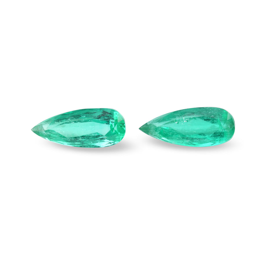 14.87 Carat Green COLOMBIAN Pear Emerald CD
