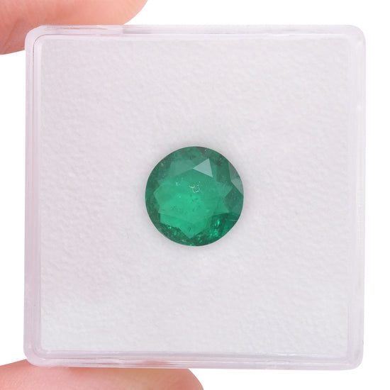 1.14 Carat Green COLOMBIAN Round Emerald CD