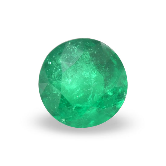 3.03 Carat Blue COLOMBIAN Round Emerald CD