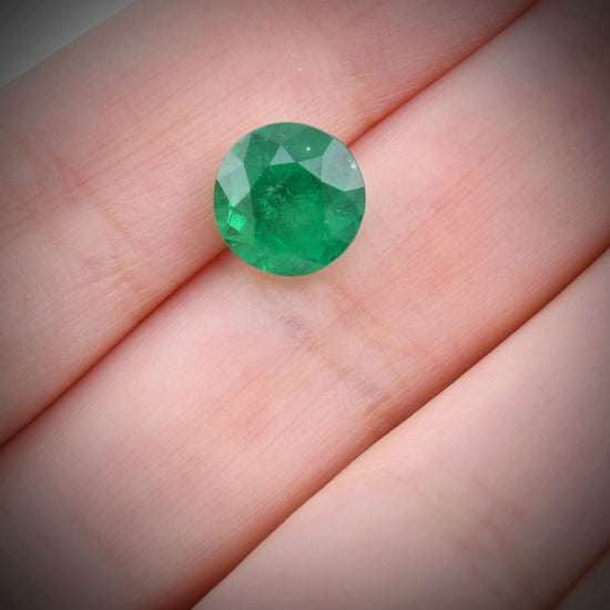 3.03 Carat Blue COLOMBIAN Round Emerald CD