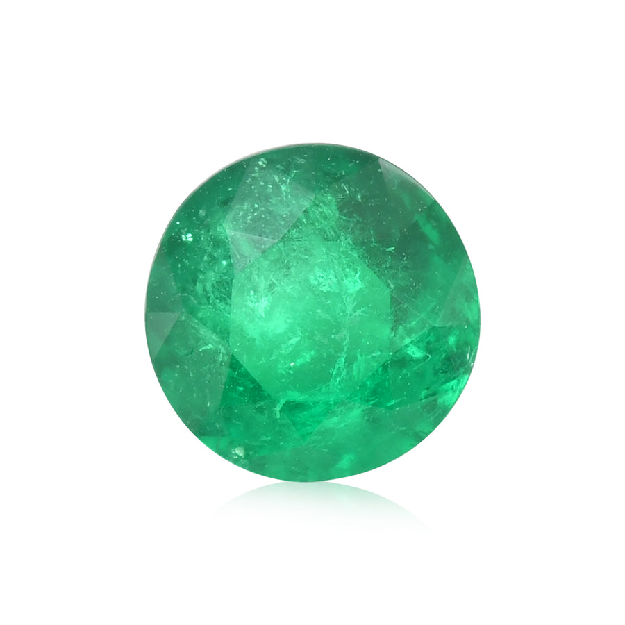 3.03 Carat Green COLOMBIAN Round Emerald CD
