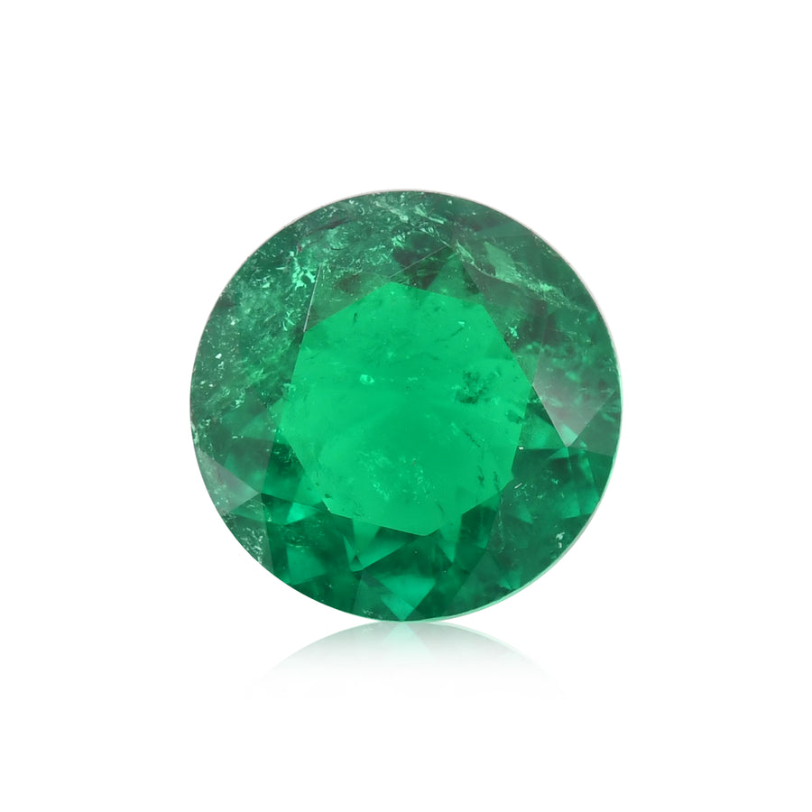 3.59 Carat Green COLOMBIAN Round Emerald GUBELIN