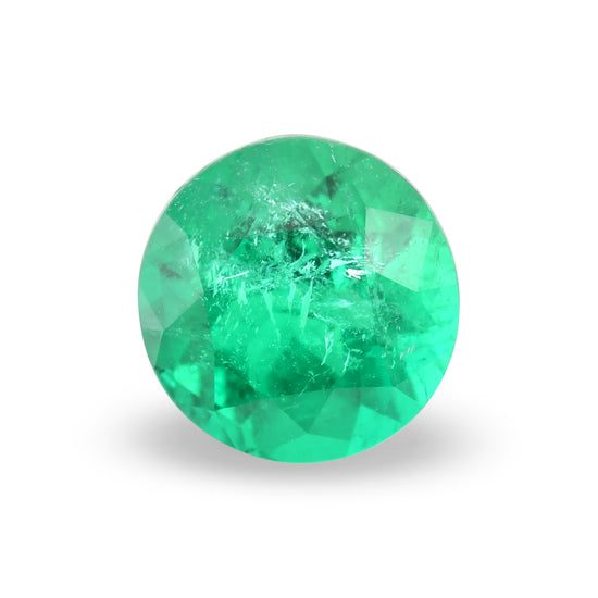 3.67 Carat Green COLOMBIAN Round Emerald CD