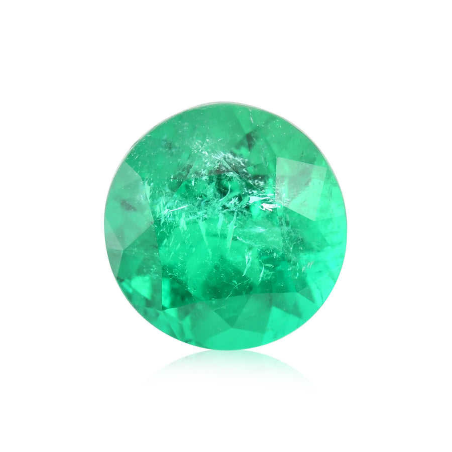 3.67 Carat Green COLOMBIAN Round Emerald CD