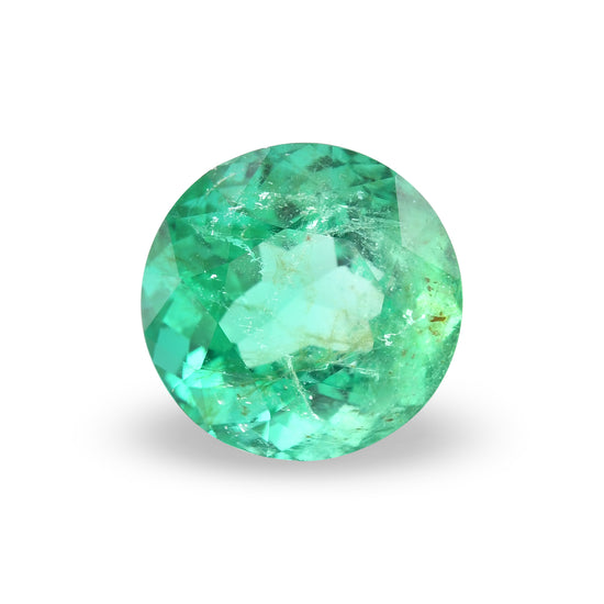 9.74 Carat Green COLOMBIAN Round Emerald CD