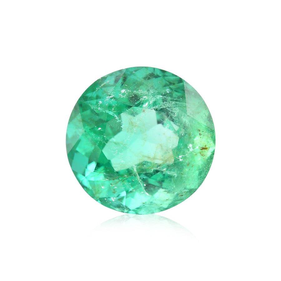 9.74 Carat Green COLOMBIAN Round Emerald CD