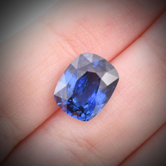 7.59 Carat Blue WEST AFRICAN Cushion Sapphire GRS