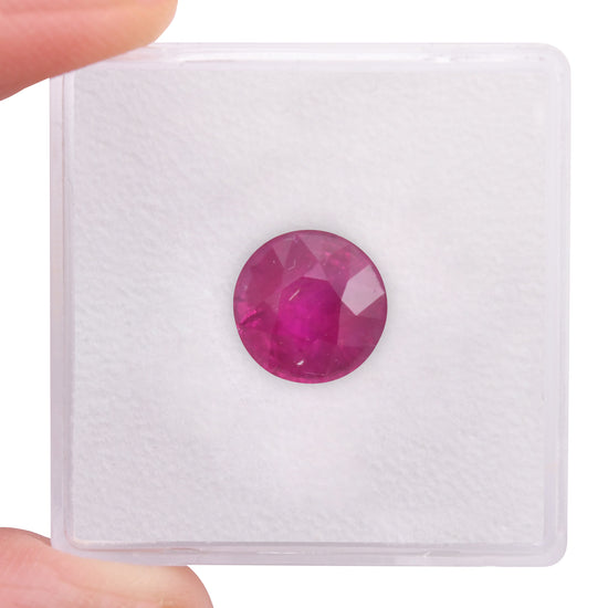 3.00 Carat Red BURMESE Round Ruby CD