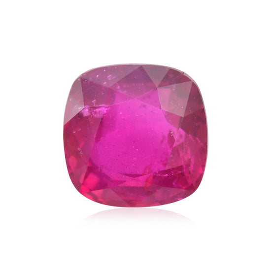 Rubino birmano taglio a cuscino, 2.76 carati, GRS