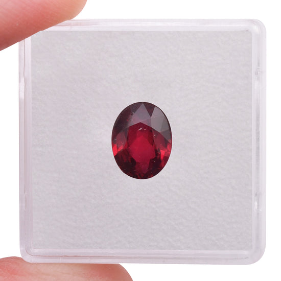 2.00 Carat Red MOZAMBIQUE Oval Ruby GRS