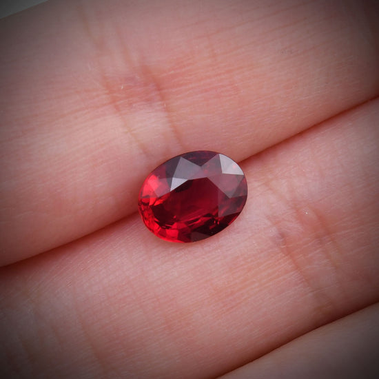 2.00 Carat Red MOZAMBIQUE Oval Ruby GRS