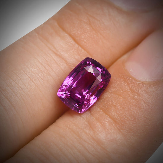 4.67 Carat Pink  Cushion Sapphire GRS