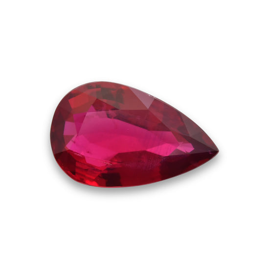 3.18 Carat Red MOZAMBIQUE Pear Ruby GRS