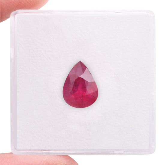 2.03 Carat Red BURMESE Pear Ruby CD