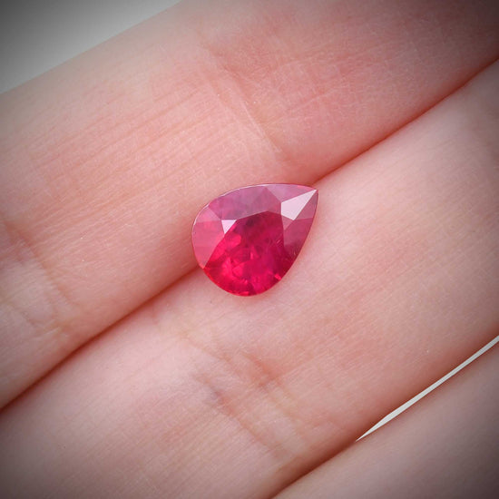 2.03 Carat Red BURMESE Pear Ruby CD