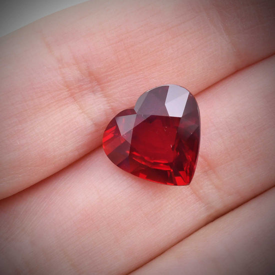 8.01 Carat Red MOZAMBIQUE Heart Ruby GRS