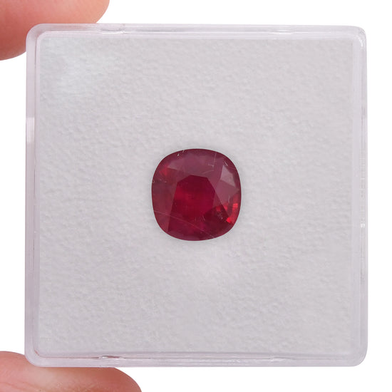 2.17 Carat Red BURMESE Cushion Ruby CD