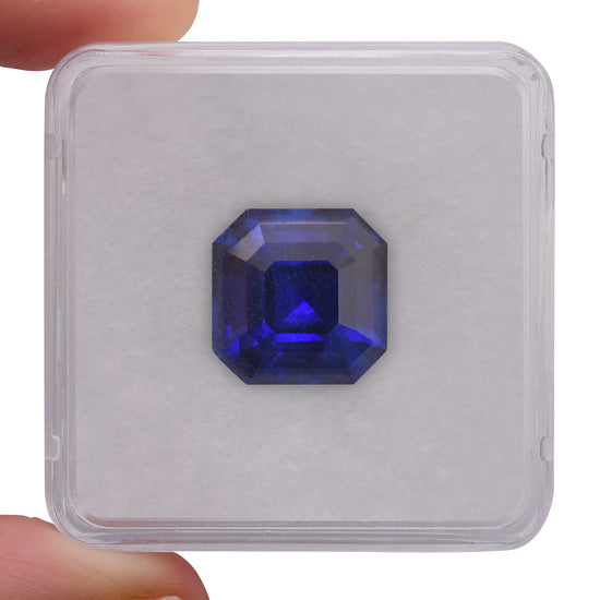 12.55 Carat Blue MADAGASCAR Sq. Emerald Sapphire AGL