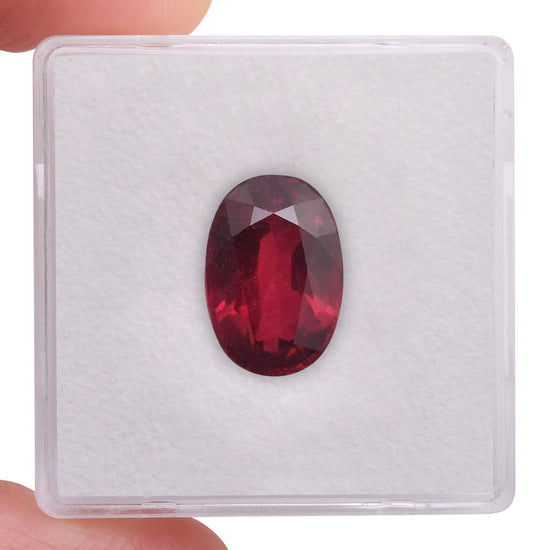 4.48 Carat Red MOZAMBIQUE Oval Ruby GRS