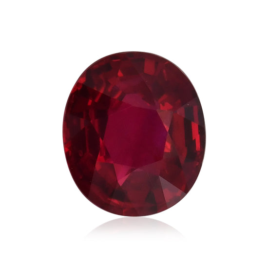 Rubino ovale rosso MOZAMBICO da 4,04 carati GRS