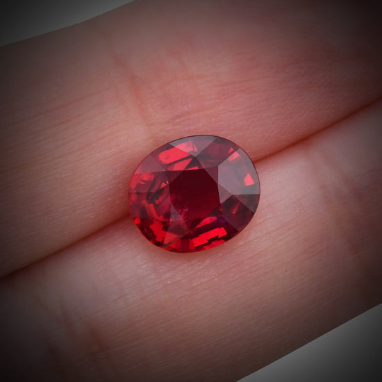 4.04 Carat Red MOZAMBIQUE Oval Ruby GRS