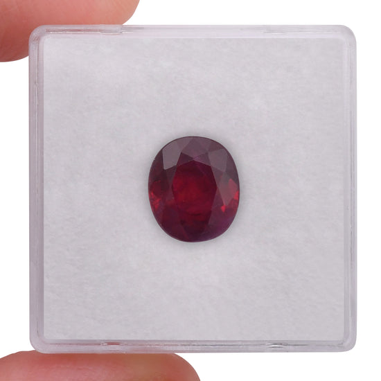 3.91 Carat Red BURMESE Cushion Ruby CD