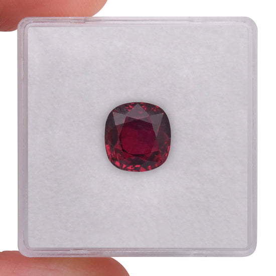 3.36 Carat Red MOZAMBIQUE Cushion Ruby GRS