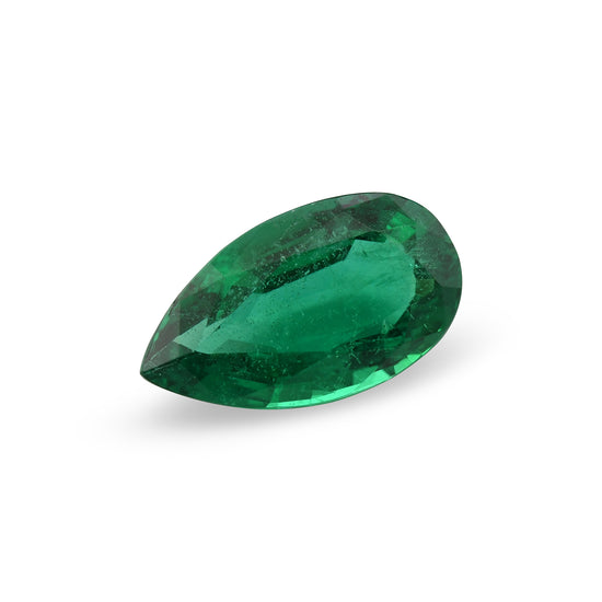 7.45 Carat Green ZAMBIA Pear Emerald CD