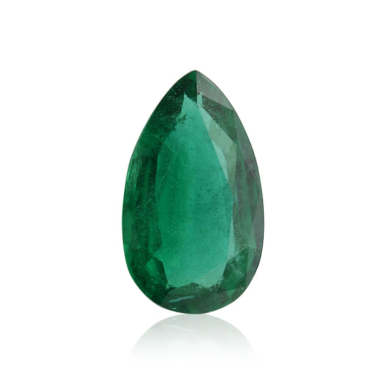 7.73 Carat Green ZAMBIA Pear Emerald CD
