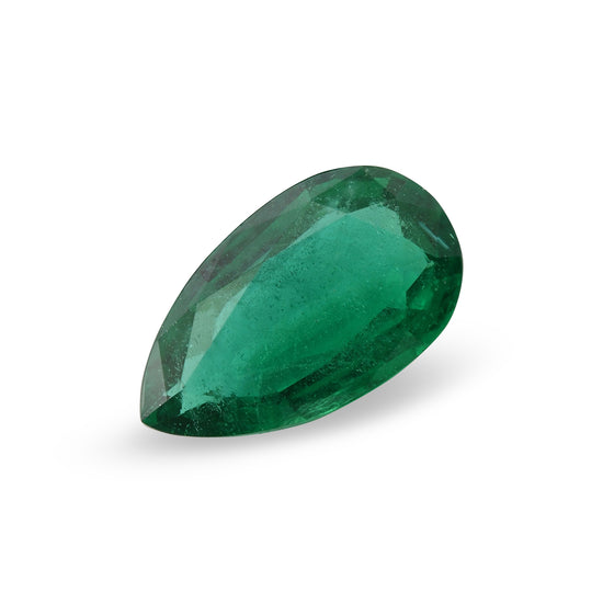7.73 Carat Green ZAMBIA Pear Emerald CD