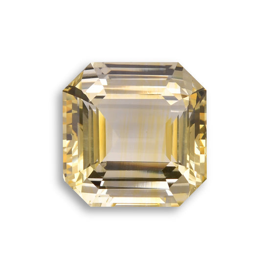 35.32 Carat Yellow SRI LANKAN Sq. Emerald Sapphire CD