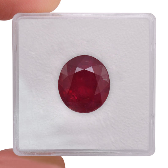6.01 Carat Red MOZAMBIQUE Oval Ruby GRS