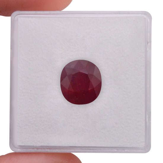 3.39 Carat Red BURMESE Cushion Ruby GRS