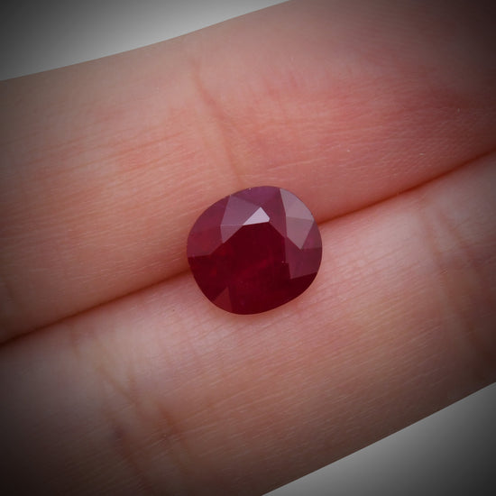 3.39 Carat Red BURMESE Cushion Ruby GRS