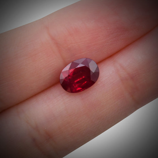 3.01 Carat Red BURMESE Oval Ruby GRS