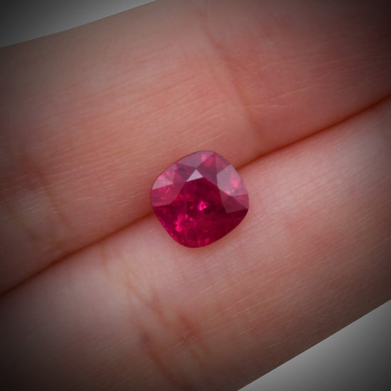 2.02 Carat Red BURMESE Cushion Ruby GRS