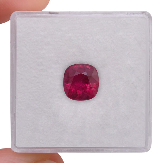 2.02 Carat Red BURMESE Cushion Ruby GRS